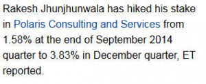 The additional investment was made in Q3 of 2014