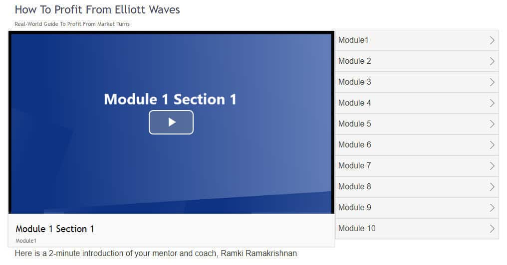 Ramki's online Elliott Wave Educational Program